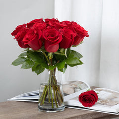 12 Stems of Premium Red Freedom Roses.