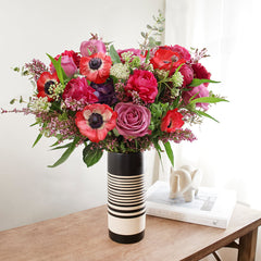 Bundle of Cool Water Roses, Ranunculus, and Anemones.