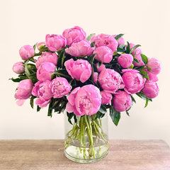 Bouquet of pink peonies.